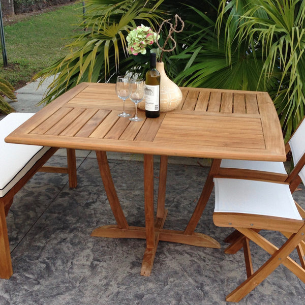 Bay Isle Home Freeport Teak Outdoor Dining Table | Wayfair